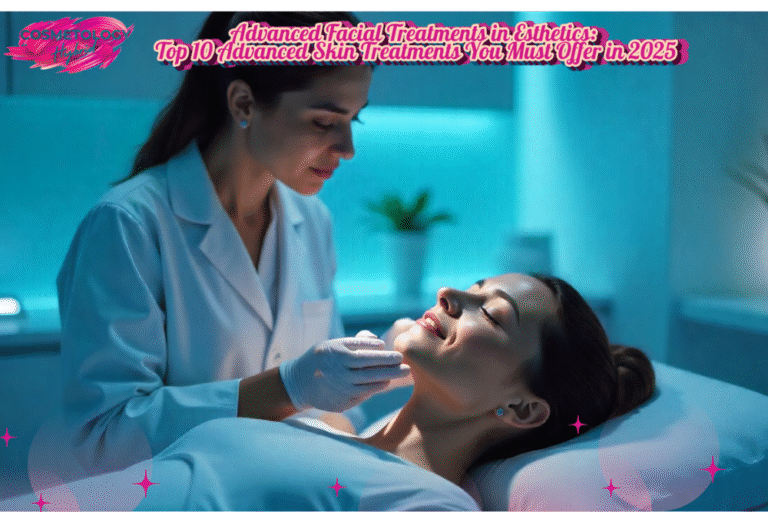 Modern esthetician performing advanced facial treatment in a professional clinic