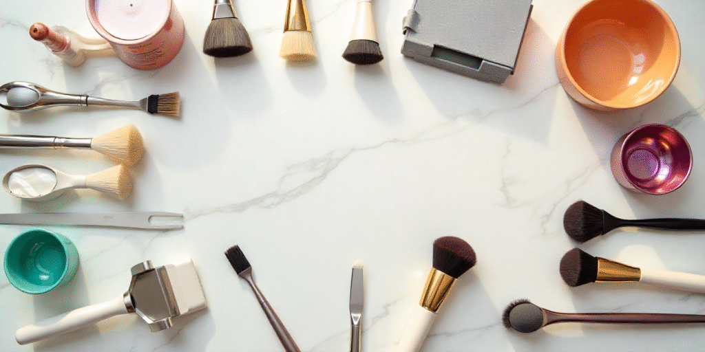 Professional hair coloring tools and salon-grade products