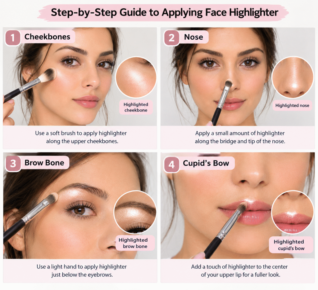 How to Apply Highlighter Step by Step